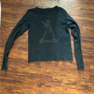 Brandy Melville Black Graphic Long Sleeve Nashville small